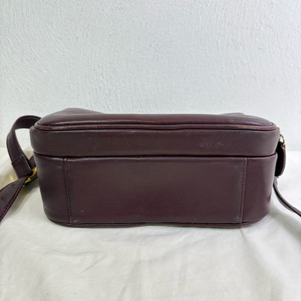 ETIENNE AIGNER Vintage Burgundy Leather Crossbody Camera Bag Purse - Picture 9 of 11